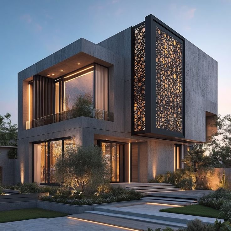 واجهات قص ليزر مودرن