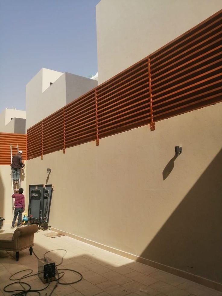 سواتر شرائح بديل الخشب